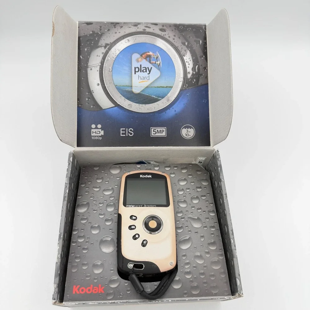 Kodak PlaySport Video Camera Waterproof HD 1080p Pocket Camcorder Zx3 SD Card